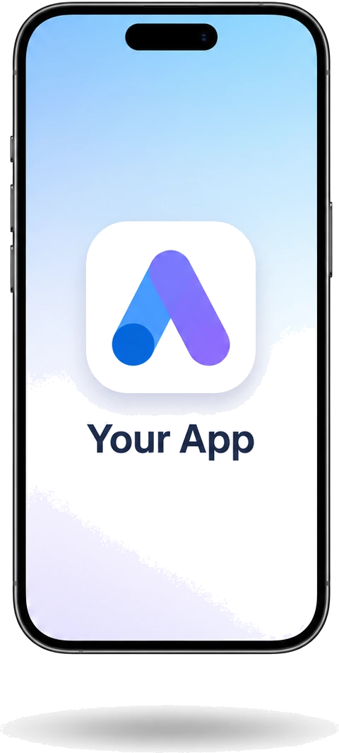App development product image showing a custom iPhone app build example